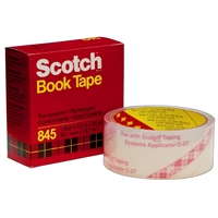 3M Book Tape 845, 38,1mm x 14m, bogtape, transparent/gennemsigtig